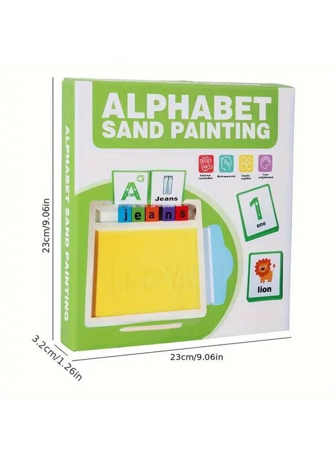 Wooden Pinyin Sand Painting Board With 31 Double Sided Flashcards For Kids Ages 3 6 - Image 4